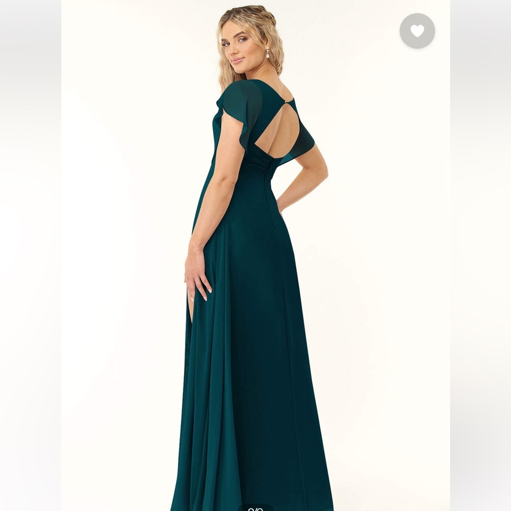 Azazie Rylee Pine Size 10 Dress